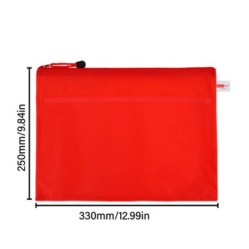 Държач за хартия Прозрачна чанта за документи Цип Голям капацитет PVC чанта за моливи Съхранение на данни A4 Чанта за файлове Студент