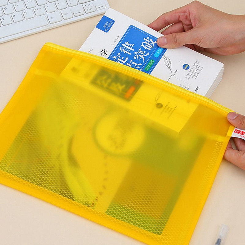 Popieriaus laikiklis skaidrus dokumentų maišelis užtrauktukas didelės talpos PVC pieštukų maišelis duomenų saugykla A4 failų maišelis Studentas