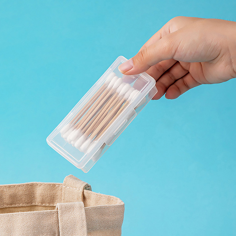 Hordozható utazási orvosság doboz pamut tampon tartó tok Detal Floss ékszer rendszerező tartály porálló ékszer kiegészítő doboz