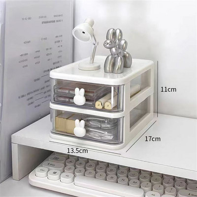 Rabbit Desktop Organizer Συρταριέρα Κουτί αποθήκευσης Κοσμήματα Κουτί μαλλιών Κλιπ κεφαλής Αξεσουάρ σχοινί Ράφι αποθήκευσης