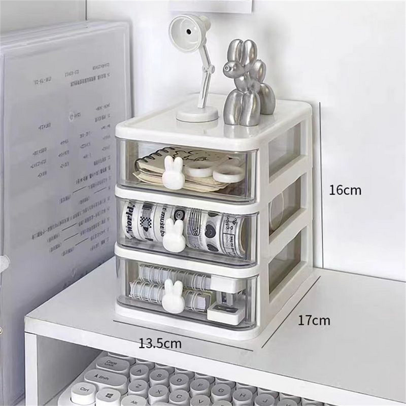 Rabbit Desktop Organizer Συρταριέρα Κουτί αποθήκευσης Κοσμήματα Κουτί μαλλιών Κλιπ κεφαλής Αξεσουάρ σχοινί Ράφι αποθήκευσης