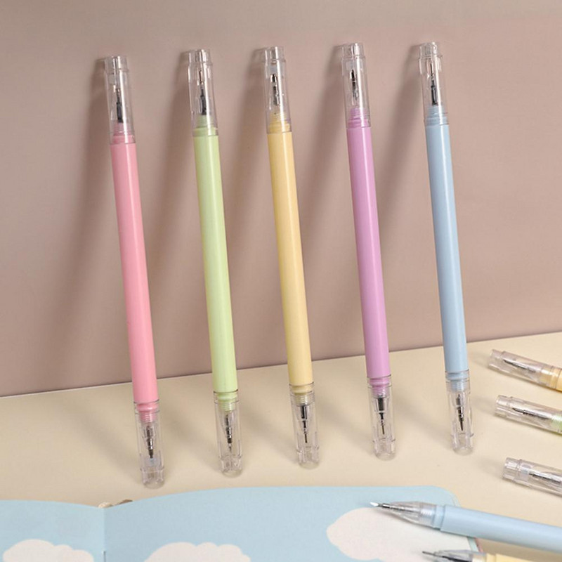 2 τεμάχια/Σετ Διπλής κεφαλής 0,5 χιλιοστά μύτη κοφτερό χαρτί κοπής Στυλό βολφραμίου Steel DIY Χαρτί γραφικής τέχνης Λεύκωμα Craft Cutter Student