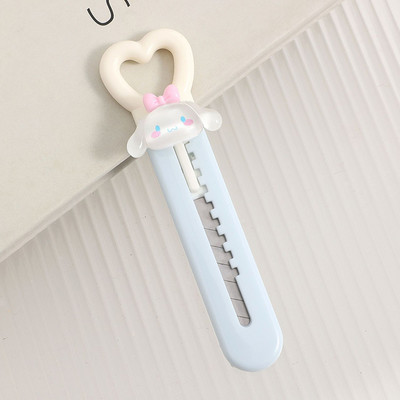 Mini cuțit de tăiat hârtie Sanrio Macaron drăguț, autocolant colorat, lucrat manual, ambalaj expres, tăietor de artă, papetar de desene animate pentru studenți