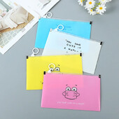 Τσάντα αποθήκευσης Φοιτητής Χαριτωμένη τσάντα με φερμουάρ κινουμένων σχεδίων PP Τσάντα πληροφοριών για χαρτικά