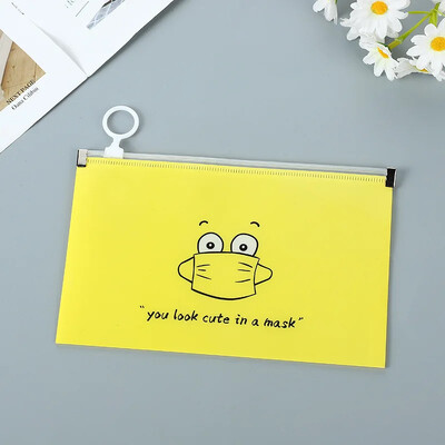 Τσάντα αποθήκευσης Φοιτητής Χαριτωμένη τσάντα με φερμουάρ κινουμένων σχεδίων PP Τσάντα πληροφοριών για χαρτικά