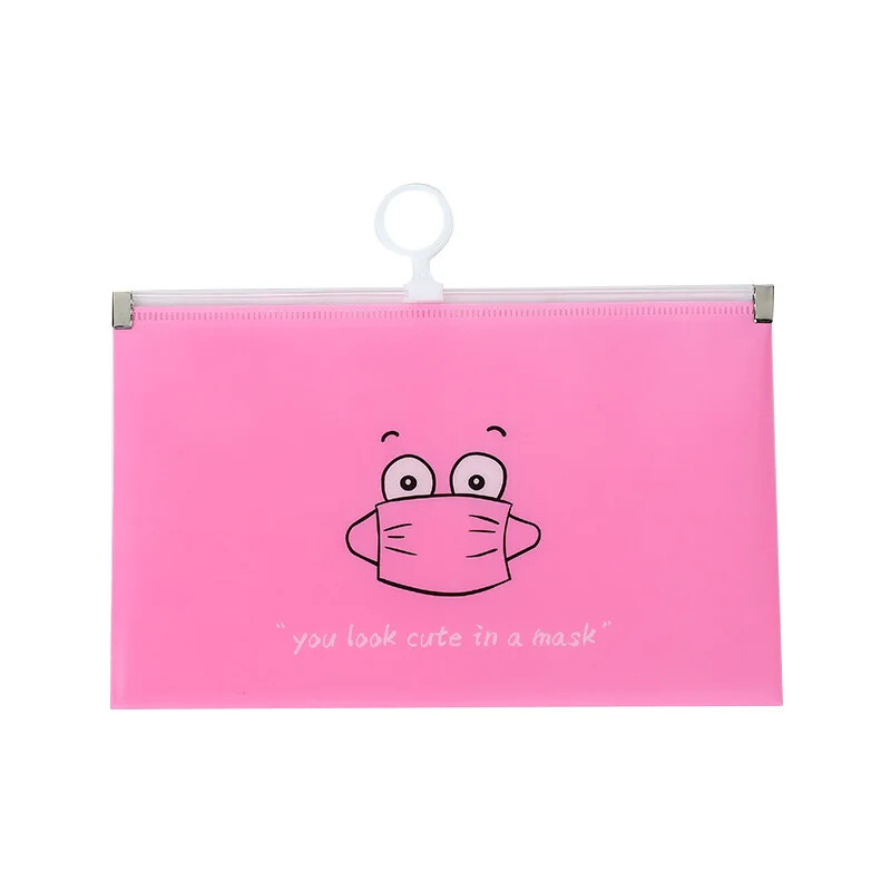 Τσάντα αποθήκευσης Φοιτητής Χαριτωμένη τσάντα με φερμουάρ κινουμένων σχεδίων PP Τσάντα πληροφοριών για χαρτικά