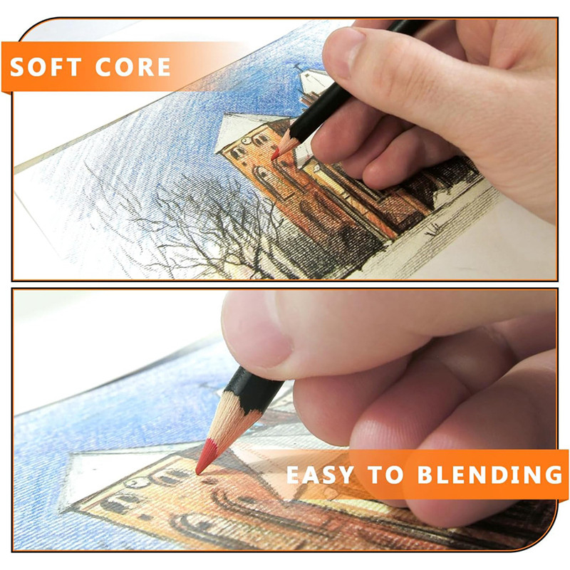 24 színű háromszögű, kétfejű ceruza professzionális rajzoláshoz és pasztell művészet prémium művészeti kellékeihez