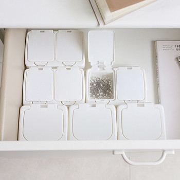 Творчески памучен тампон Органайзер Кутия за съхранение на чекмедже за класификация на малки предмети Изскачащ прозорец Настолна кутия за съхранение тип Push