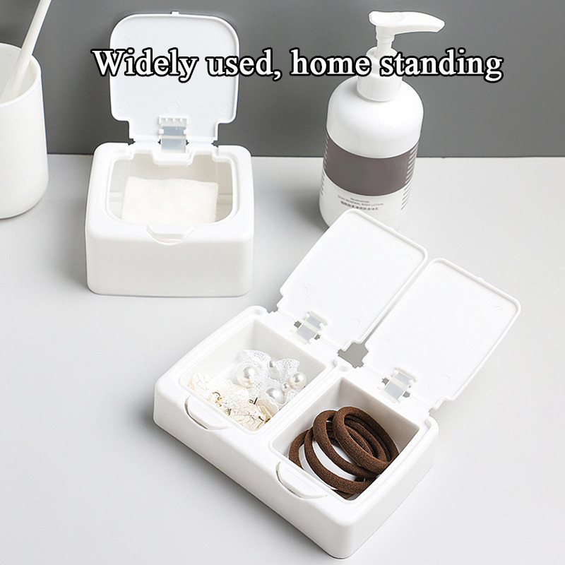 Kreatív pamut tampon rendszerező kis tárgyak besorolása fiók tárolódoboz Felugró ablak Push típusú asztali tárolódoboz