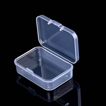 Πλαστικά κουτιά αποθήκευσης Ορθογώνια Μίνι διαφανής κοσμηματοθήκη Δοχείο συσκευασίας για δαχτυλίδια Σκουλαρίκια χάντρες συλλογή γραφικής ύλης