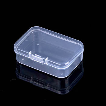 Пластмасови кутии за съхранение Правоъгълна мини прозрачна кутия за бижута Контейнер Опаковъчна кутия за пръстени Обеци Мъниста Събиране на канцеларски материали