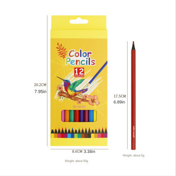 12 бр. Дървени цветни моливи Професионален комплект маслени цветни моливи, акварелни рисунки, скициране, цветни моливи, рисуване, художествени принадлежности
