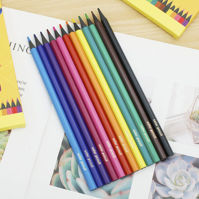 12db Fa színes ceruzák Professzionális olajfesték ceruzakészlet Akvarell Rajz Vázlatoló színes ceruzák Festés Művészeti Kellékek