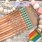 10 db-os megerősítő ceruzakészlet fából készült diákoknak inspiráló ceruzák szórakoztató, személyre szabott ceruza kreatív írószerek írószerek