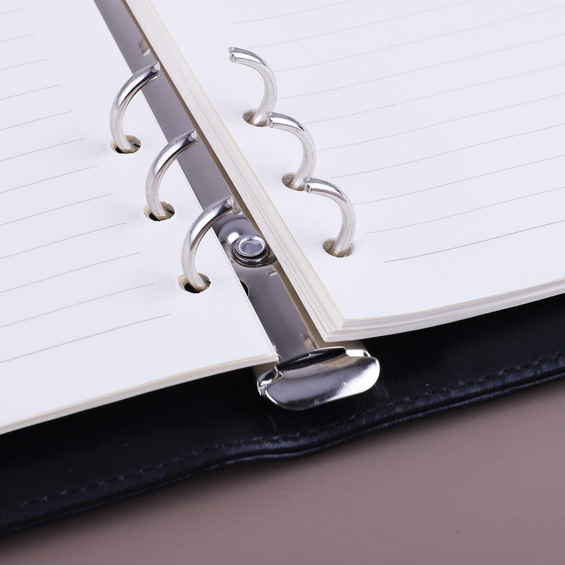 A5 Binder PU Δερμάτινο κάλυμμα 6-ring Notebook Binder for A5 Filler Paper, Refillable A5 Personal Planner Binder with Magnetic