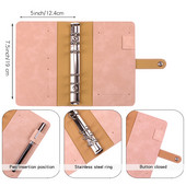 1 rinkinys x Planner Binder Budget Planner Pinigų vokų segtuvas su biudžetiniais vokais A6 kišenėje PU medžiaga ir plastikas