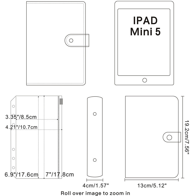 1 rinkinys x Planner Binder Budget Planner Pinigų vokų segtuvas su biudžetiniais vokais A6 kišenėje PU medžiaga ir plastikas