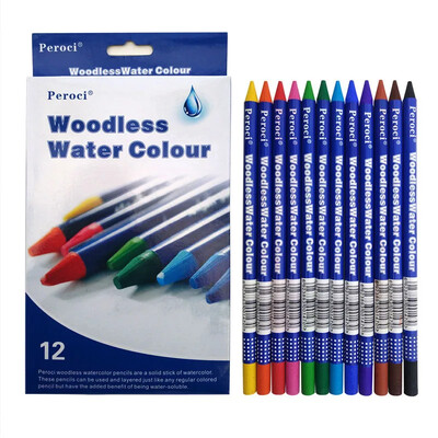 12 színű famentes színes ceruzakészlet Vízben oldódó akvarell Kiváló minőségű színes magfestés színes ólom művészeti írószer