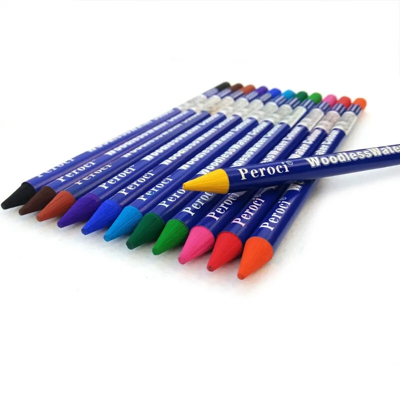 12 színű famentes színes ceruzakészlet Vízben oldódó akvarell Kiváló minőségű színes magfestés színes ólom művészeti írószer