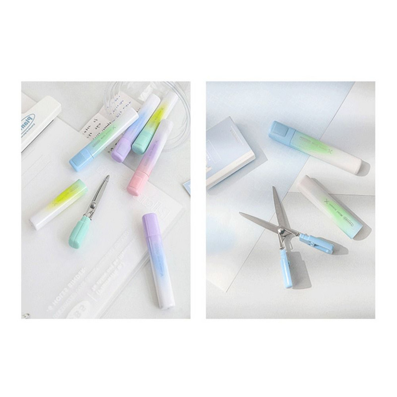 Преносими ножици за офис студенти Мини ножици от неръждаема стомана Детски сгъваеми ножици Декорация