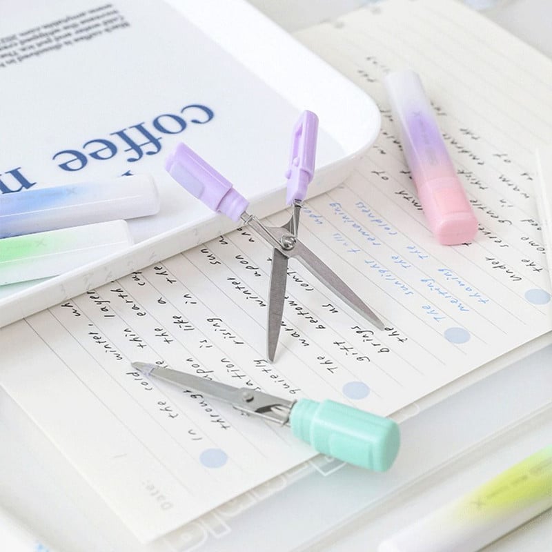 Преносими ножици за офис студенти Мини ножици от неръждаема стомана Детски сгъваеми ножици Декорация