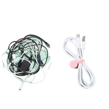 3бр. Магнитна силиконова навивка Държач за кабел за данни за слушалки Ключодържател за отметки Многофункционални аксесоари за бюро за офис мениджър