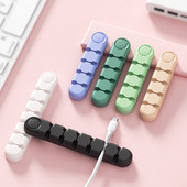 1 részes Kawaii kábelrendezők tartókapcsok asztali fali kábelrendezőhöz Vezetékkezelő iroda otthoni USB adatkábel-tekercselő