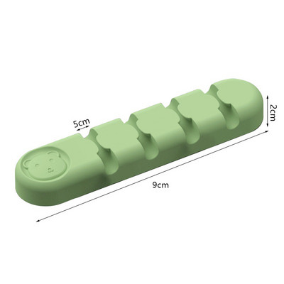 1 részes Kawaii kábelrendezők tartókapcsok asztali fali kábelrendezőhöz Vezetékkezelő iroda otthoni USB adatkábel-tekercselő