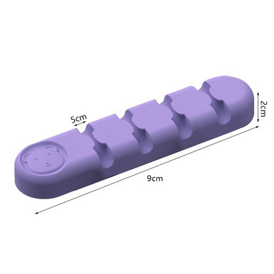 1 részes Kawaii kábelrendezők tartókapcsok asztali fali kábelrendezőhöz Vezetékkezelő iroda otthoni USB adatkábel-tekercselő