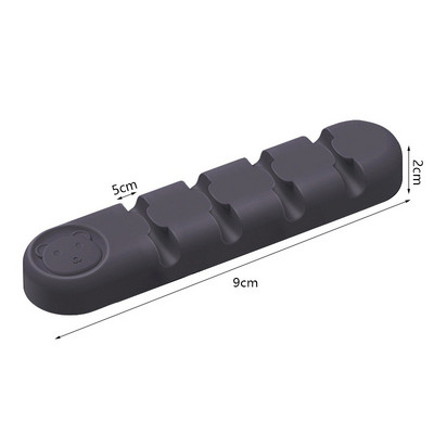 1 részes Kawaii kábelrendezők tartókapcsok asztali fali kábelrendezőhöz Vezetékkezelő iroda otthoni USB adatkábel-tekercselő
