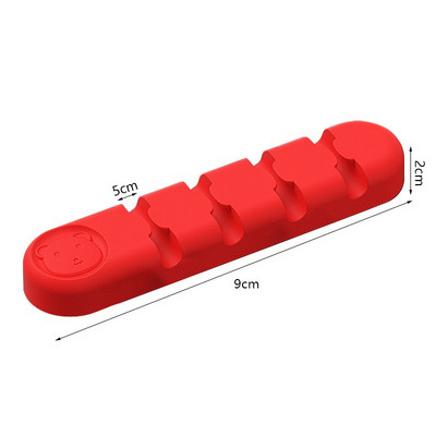 1 részes Kawaii kábelrendezők tartókapcsok asztali fali kábelrendezőhöz Vezetékkezelő iroda otthoni USB adatkábel-tekercselő