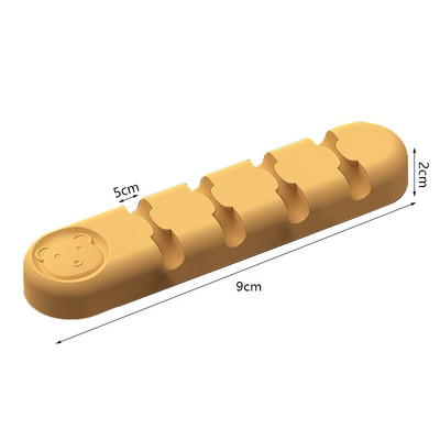 1 részes Kawaii kábelrendezők tartókapcsok asztali fali kábelrendezőhöz Vezetékkezelő iroda otthoni USB adatkábel-tekercselő