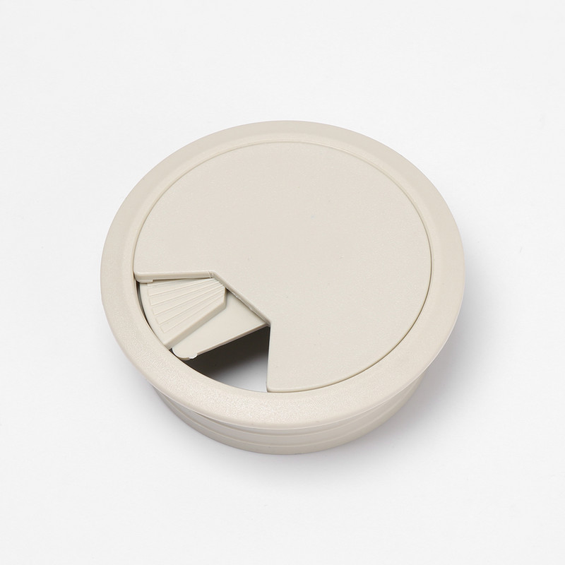 60/80 mm stalinis stalas plastikinis kabelio skylės dangtelis Kompiuterio stalas Apvalus laidas Tvarkingas įvorė Stalinis stalas Kabelio tvirtinimo elementas Kabelio spaustukas