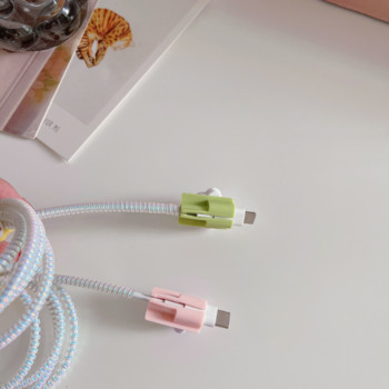 1 τμχ Καλώδιο προστασίας καλωδίου Cute Cartoon 3D Floral Cable Data Προστατευτικό μανίκι Αντι-σπάσιμο Καλώδιο ακουστικών για Huawei Xiaomi