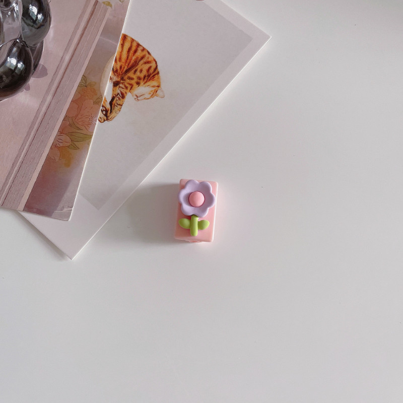 1db Kábelvédő Aranyos Rajzfilm 3D Virágos Adatkábel Védőhüvely Törésgátló Fejhallgató Kábel Huawei Xiaomihoz