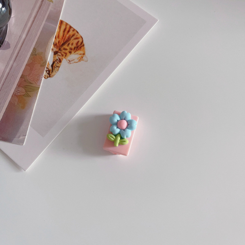 1db Kábelvédő Aranyos Rajzfilm 3D Virágos Adatkábel Védőhüvely Törésgátló Fejhallgató Kábel Huawei Xiaomihoz