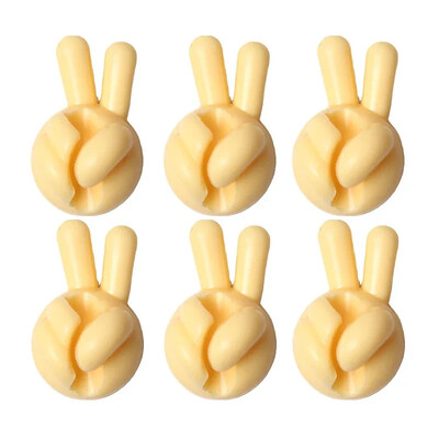 Ujj alakú kábelrögzítő tartó Aranyos töltőkábel kezelő otthoni irodai autós íróasztal Rendezett öntapadó kábeltekercselő rendszer