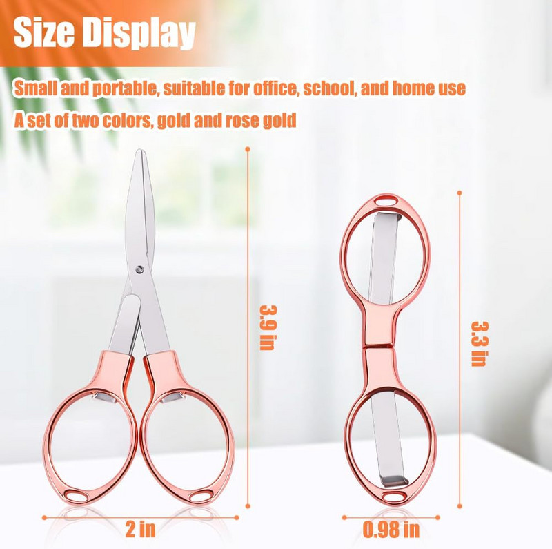 Φορητό Πτυσσόμενο Ψαλίδι Μονόχρωμο Γυαλιά Σχήμα Χαρτοκόφτες Students Diy Εργαλεία Ράψιμο Ράφτης Κόψιμο Ψαλίδι πετονιάς