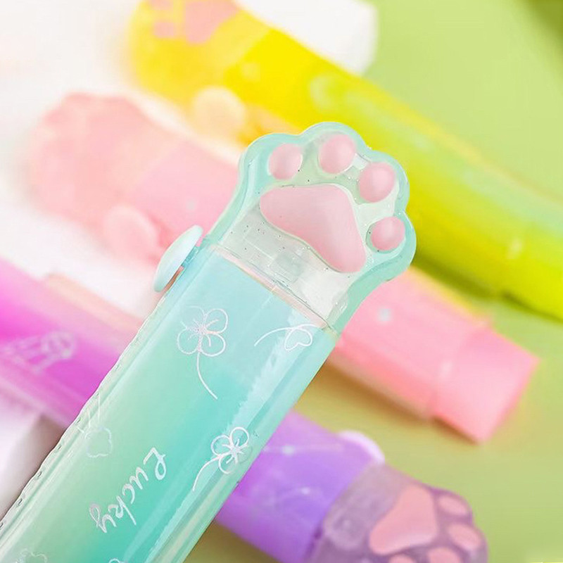 Kawaii Push-pull Design Cat Paw Portable Rubber Eraser Χαριτωμένο εργαλείο διόρθωσης μαθητή Παιδικά σχολικά είδη γραφείου Χαρτικά δώρου