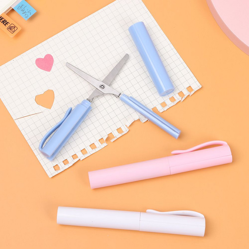 Πολυλειτουργικό Ψαλίδι Creative Pen Shape Scissors Φορητό Χρηματοκιβώτιο Πτυσσόμενο Ψαλίδι Επιστολόχαρτο DIY Χαρτοκοπτικό Εργαλείο Τέχνης Σχολικά Προμήθειες