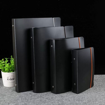 Black Translucent Filing Product Loose Leaf  A4 A5 A6 Binder Notebook Accessory Sheet Shell Office School 4/6 Holes Notebook  Co