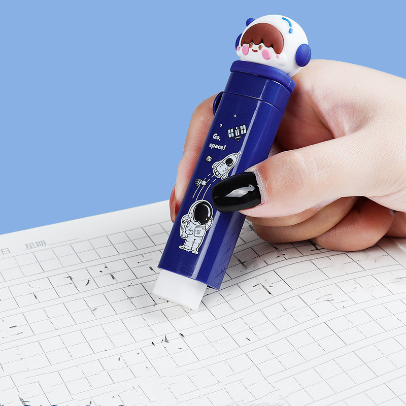 Η δημιουργική χαριτωμένη γόμα κινουμένων σχεδίων push-pull μπορεί να αντικαταστήσει την πυρήνα τηλεσκοπική γόμα μολυβιών για παιδιά σχολικά είδη δώρα