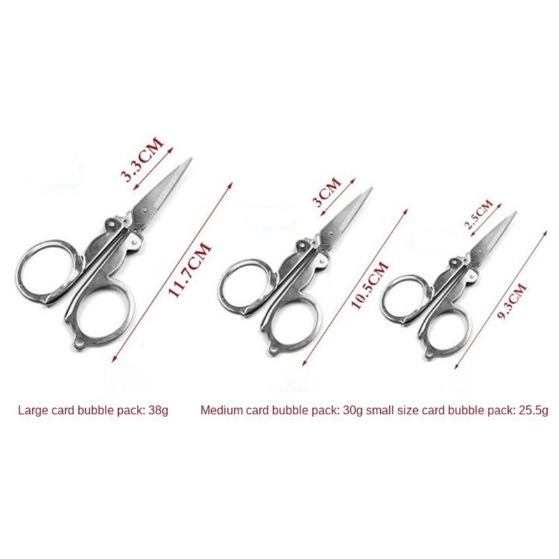 Νέο Mini Foldable Scissors Compact από ανοξείδωτο ατσάλι Scissors Φορητό ψαλίδι τσέπης Handcraft Fishing Travel Supplies Office