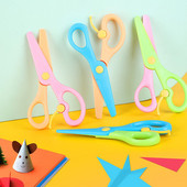 Детски безопасни пластмасови ножици Детска градина Hand Art DIY Craft Оригами Ножици за изрязване на хартия Офис Училищни канцеларски материали
