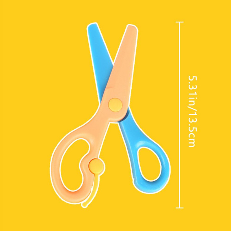 Bērniem drošas plastmasas šķēres bērnudārza roku māksla DIY amatniecība origami papīra griešanas šķēres biroja skolas kancelejas preces