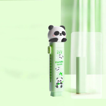 2 τμχ/σετ Cute Panda Eraser Pencil Cute Push-pull Pen Shape Rubber Pencil Eraser for Kids Μαθητικά Σχολικά Προμήθειες Χαριτωμένα επιστολόχαρτα