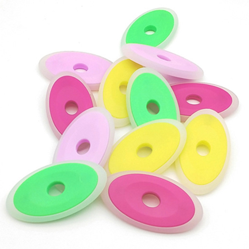 6 τμχ/Σετ Erasable Gel Pen Special Rubber Color Oval Eraser for Neutral Erasable Pen Correction Supplies Σχολική γραφική ύλη