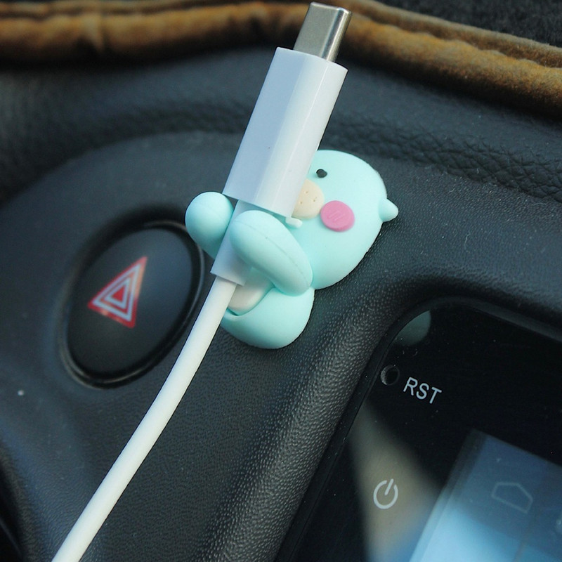 Samoljepljivi držač podatkovnog kabela, kopča, izdržljivi silikonski višenamjenski organizator kabela za punjenje, dodaci za ukrašavanje automobila