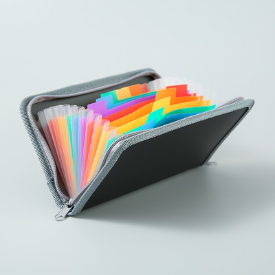 B6 Mini kibontható iratmappa Cipzáras Orgona mappa 13 elválasztó nyugtával Tárolás Többrétegű mappa