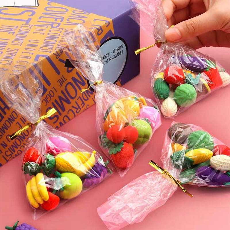 10/db Kreatív Zöldség Gyümölcs Radír Levehető Radír Diákdíj Irodaszer nagykereskedés